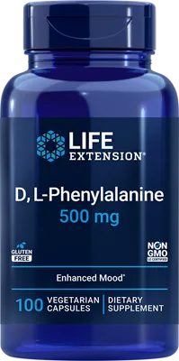 沿寿LIFE - DL-苯丙氨酸 500毫克 100粒素食胶囊