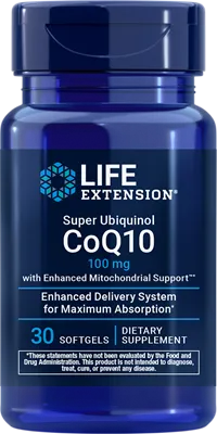 沿寿LIFE - 超级泛醇辅酶Q10强化线粒体支持 100毫克 30粒软胶囊