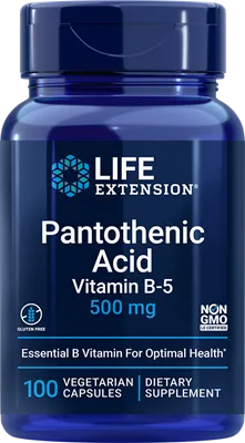 沿寿LIFE - 泛酸 500毫克 100粒素食胶囊