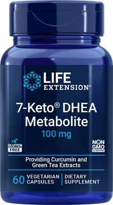 沿寿LIFE - 7-Keto DHEA代谢物 100毫克 60粒素食胶囊