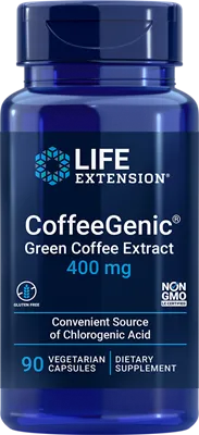 沿寿LIFE - CoffeeGenic绿咖啡提取物 400毫克 90粒素食胶囊
