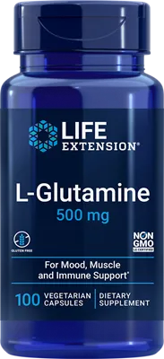 沿寿LIFE - L-谷氨酰胺 500毫克 100粒素食胶囊