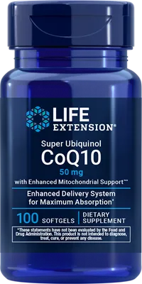 沿寿LIFE - 超级泛醇辅酶Q10加强线粒体支持配方 50毫克 100粒软胶囊