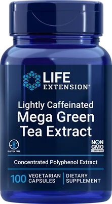 沿寿LIFE - 轻度含咖啡因超能绿茶提取物 100粒素食胶囊