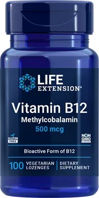 沿寿LIFE - 维生素B12甲钴胺 500微克 100粒素食含片