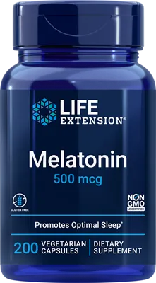 沿寿LIFE - 褪黑素 500微克 200粒素食胶囊