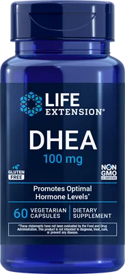 沿寿LIFE - 脱氢表雄酮 100毫克 60粒素食胶囊