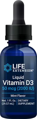 沿寿LIFE - 液体维生素D3（薄荷味）50微克 29.57毫升