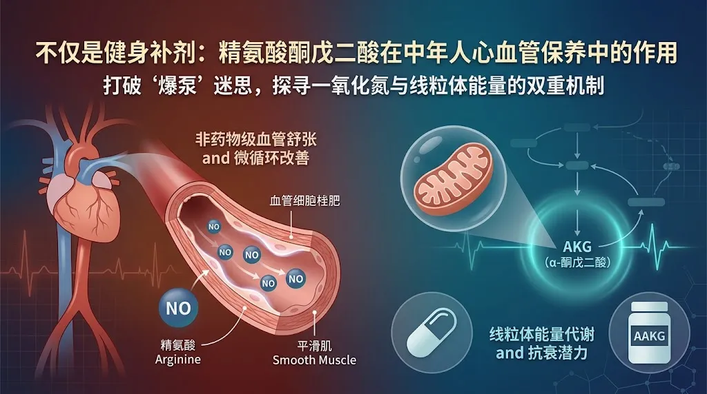 不仅是健身补剂：精氨酸酮戊二酸（AAKG）在中年人心血管保养中的作用