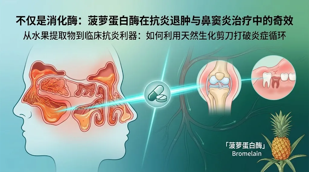 不仅是消化酶：菠萝蛋白酶（Bromelain）在抗炎退肿与鼻窦炎治疗中的奇效