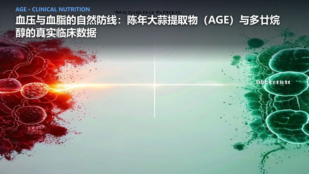 血压与血脂的自然防线：陈年大蒜提取物（AGE）与多廿烷醇的真实临床数据