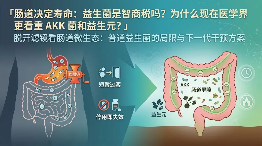 肠道决定寿命：益生菌是智商税吗？为什么现在医学界更看重 AKK 菌和益生元？