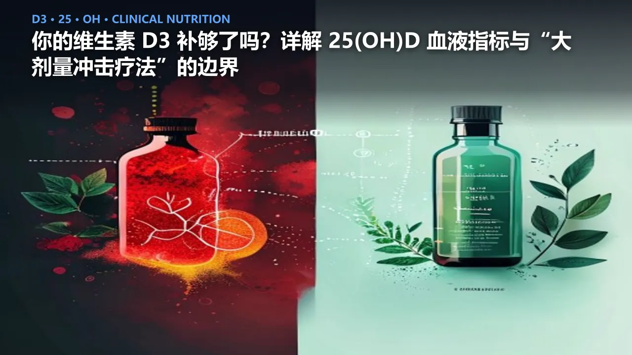 你的维生素 D3 补够了吗？详解 25(OH)D 血液指标与“大剂量冲击疗法”的边界