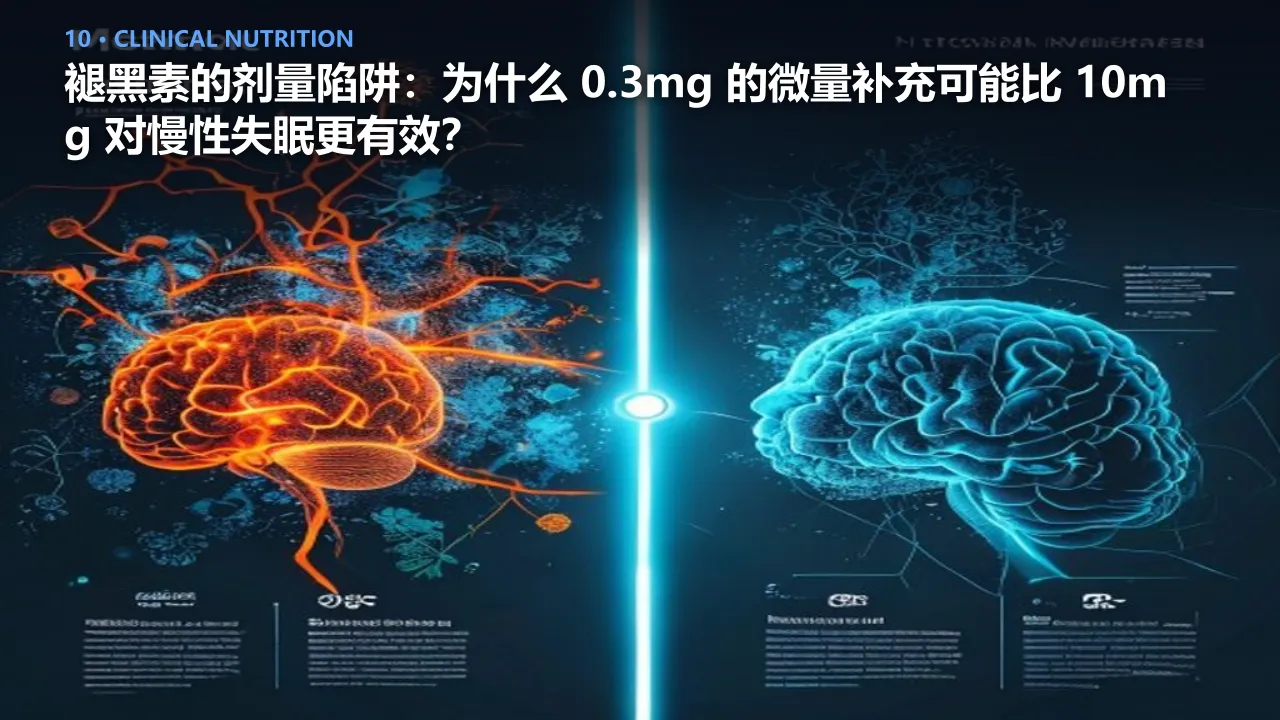 褪黑素的剂量陷阱：为什么 0.3mg 的微量补充可能比 10mg 对慢性失眠更有效？