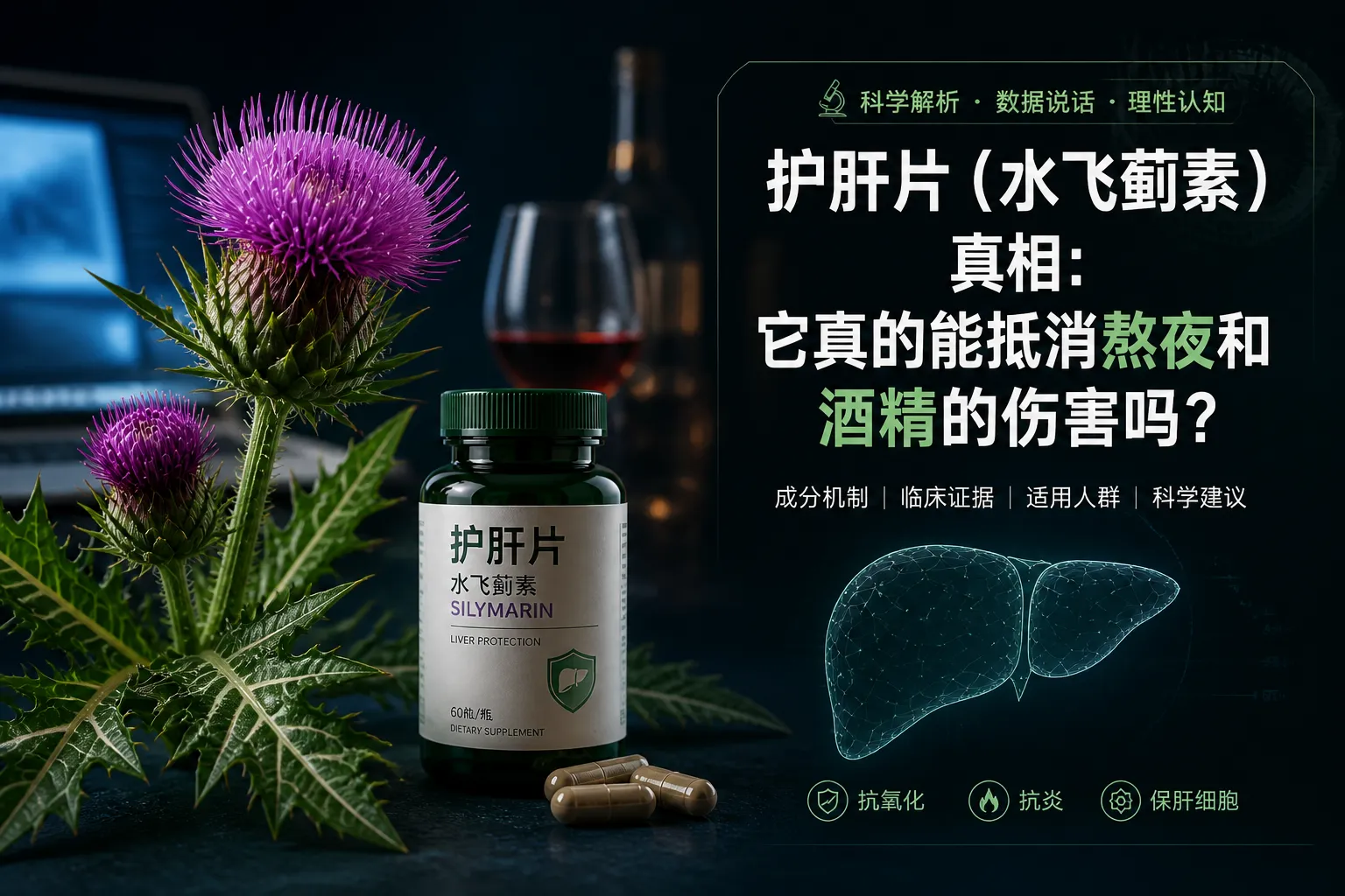 护肝片（水飞蓟素）真相：它真的能抵消熬夜和酒精的伤害吗？