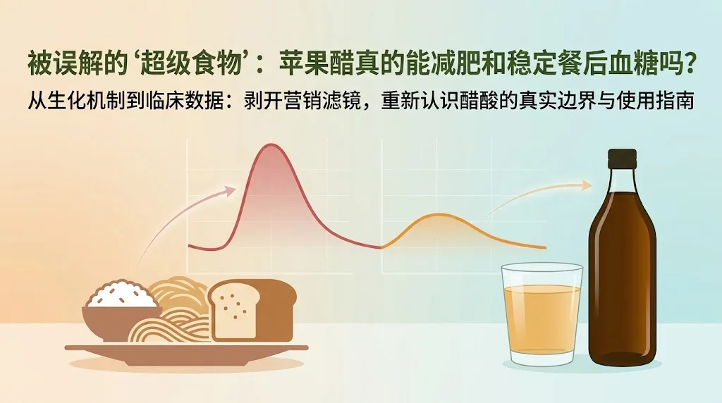 被误解的“超级食物”：苹果醋（ACV）真的能减肥和稳定餐后血糖吗？