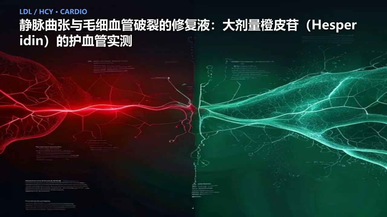 静脉曲张与毛细血管破裂的修复液：大剂量橙皮苷（Hesperidin）的护血管实测