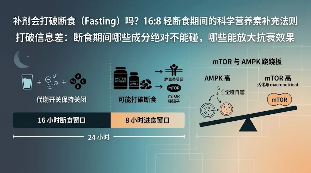 补剂会打破断食（Fasting）吗？16:8 轻断食期间的科学营养素补充法则