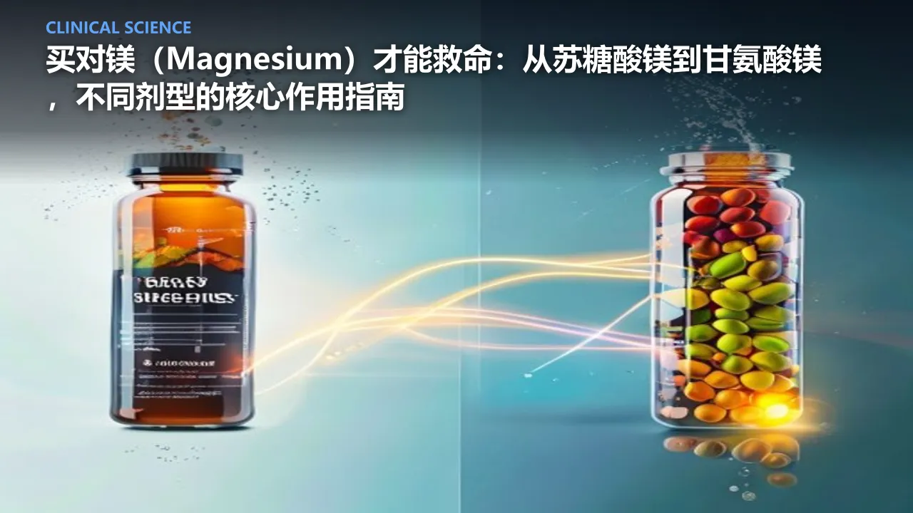 买对镁（Magnesium）才能救命：从苏糖酸镁到甘氨酸镁，不同剂型的核心作用指南