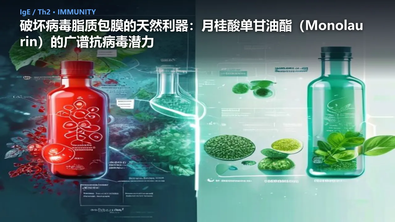 破坏病毒脂质包膜的天然利器：月桂酸单甘油酯（Monolaurin）的广谱抗病毒潜力