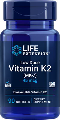沿寿LIFE - 低剂量维生素K2 45微克 90粒软胶囊