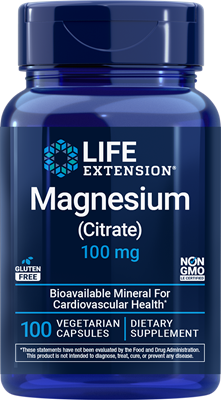 沿寿LIFE - 柠檬酸镁 100毫克 100粒素食胶囊