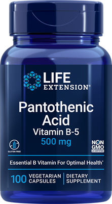 沿寿LIFE - 泛酸 500毫克 100粒素食胶囊