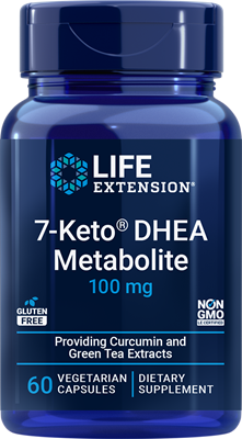 沿寿LIFE - 7-Keto DHEA代谢物 100毫克 60粒素食胶囊