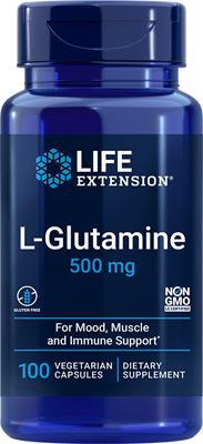 沿寿LIFE - L-谷氨酰胺 500毫克 100粒素食胶囊