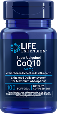 沿寿LIFE - 超级泛醇辅酶Q10加强线粒体支持配方 50毫克 100粒软胶囊