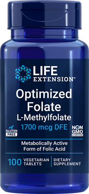 沿寿LIFE - 优化叶酸 1700微克DFE 100粒素食片