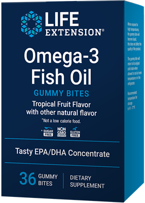 沿寿LIFE - Omega-3 鱼油软糖（热带水果味） 36粒