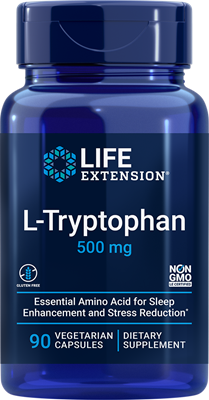 沿寿LIFE - 左旋色氨酸 500毫克 90粒素食胶囊