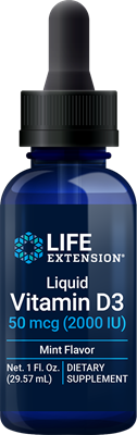 沿寿LIFE - 液体维生素D3（薄荷味）50微克 29.57毫升